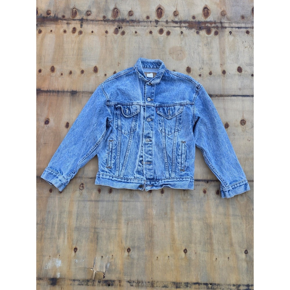 Vintage Levis Type III Denim Trucker Jacket 57508-0209 Acid Wash Mens Large 1987